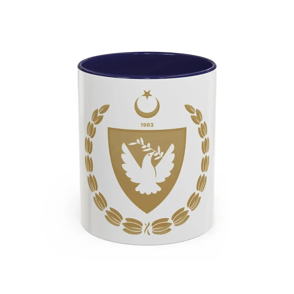 Emblem of the Presidency of the Turkish Republic of Northern Cyprus - Accent Coffee Mug 11oz Navy - Go Mug Yourself