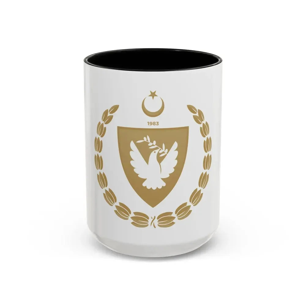 Emblem of the Presidency of the Turkish Republic of Northern Cyprus - Accent Coffee Mug 15oz Black - Go Mug Yourself