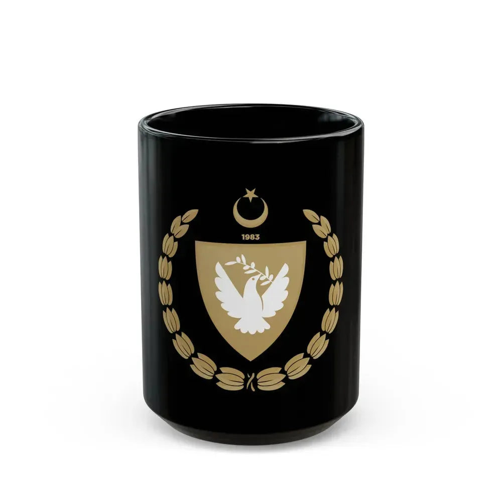 Emblem of the Presidency of the Turkish Republic of Northern Cyprus - Black Coffee Mug 15oz - Go Mug Yourself