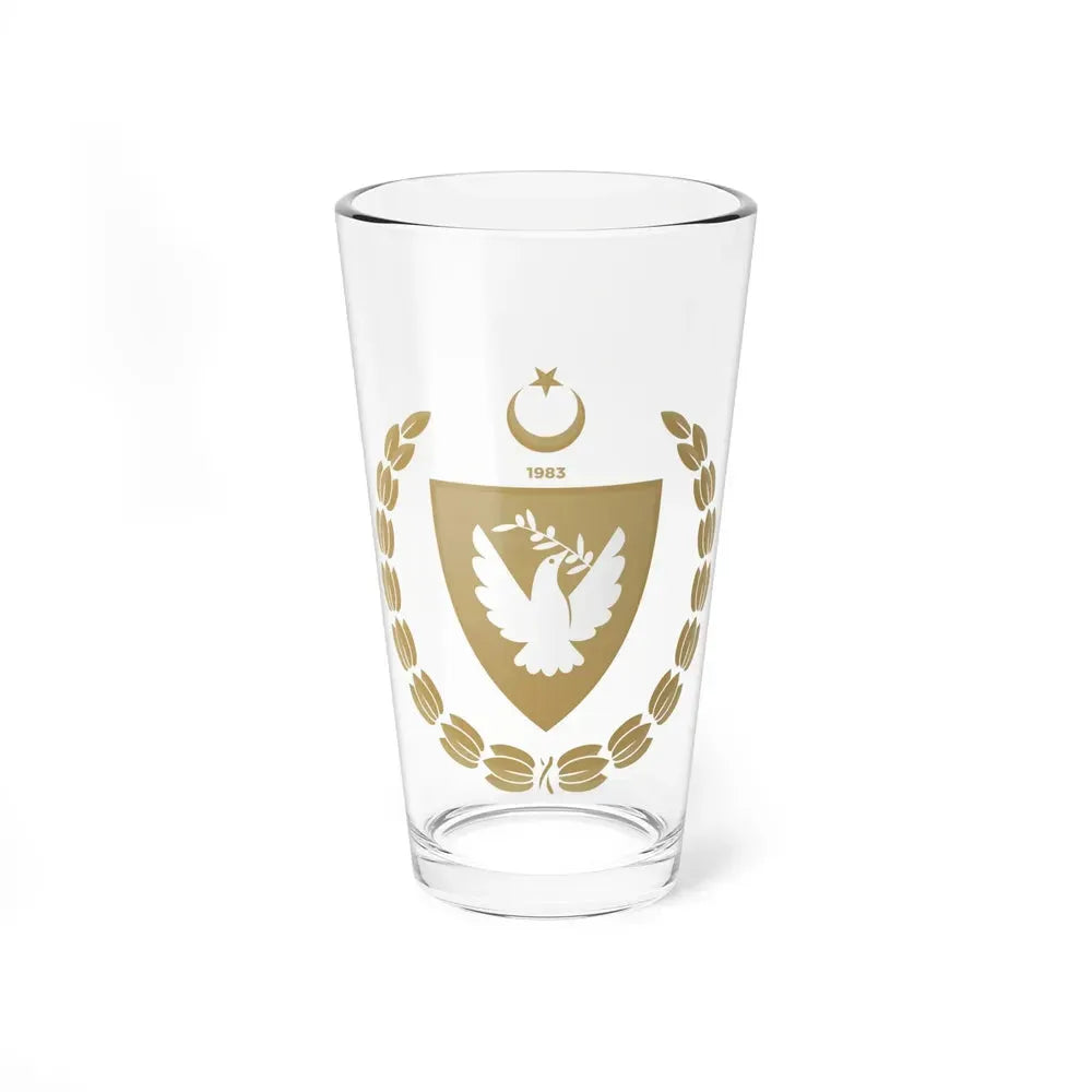 Emblem of the Presidency of the Turkish Republic of Northern Cyprus - Pint Glass 16oz 16oz - Go Mug Yourself
