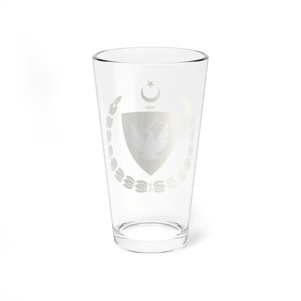 Emblem of the Presidency of the Turkish Republic of Northern Cyprus - Pint Glass 16oz - Go Mug Yourself