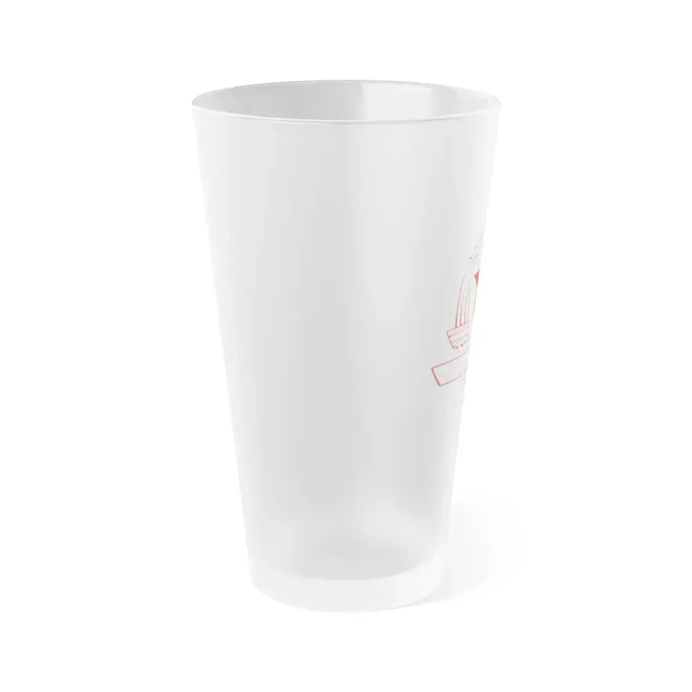 Emblem of the State Anti-fascist Council for the National Liberation of Croatia - Frosted Pint Glass 16oz - Go Mug Yourself
