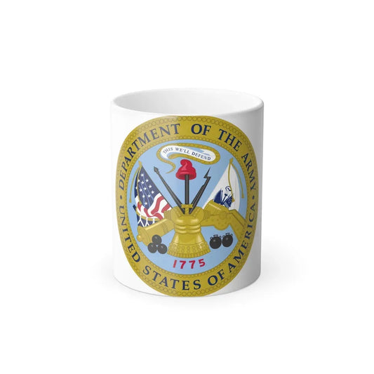 Emblem of the United States Department of the Army - Color Changing Coffee Mug 11oz - Go Mug Yourself