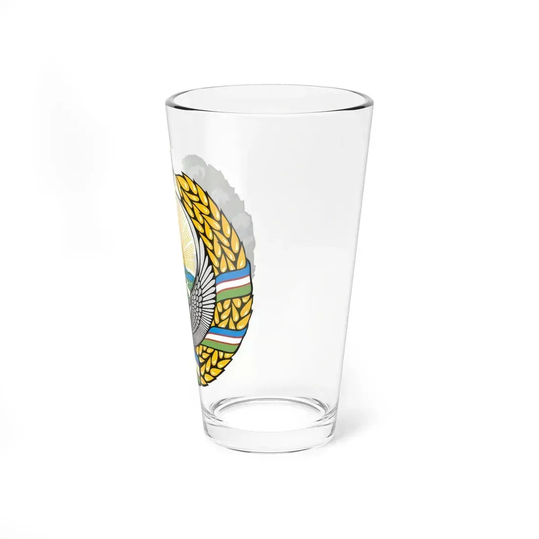 Emblem of Uzbekistan cyrillic- (Uzbekistan) (Coat of Arms) Pint Glass 16oz - Go Mug Yourself