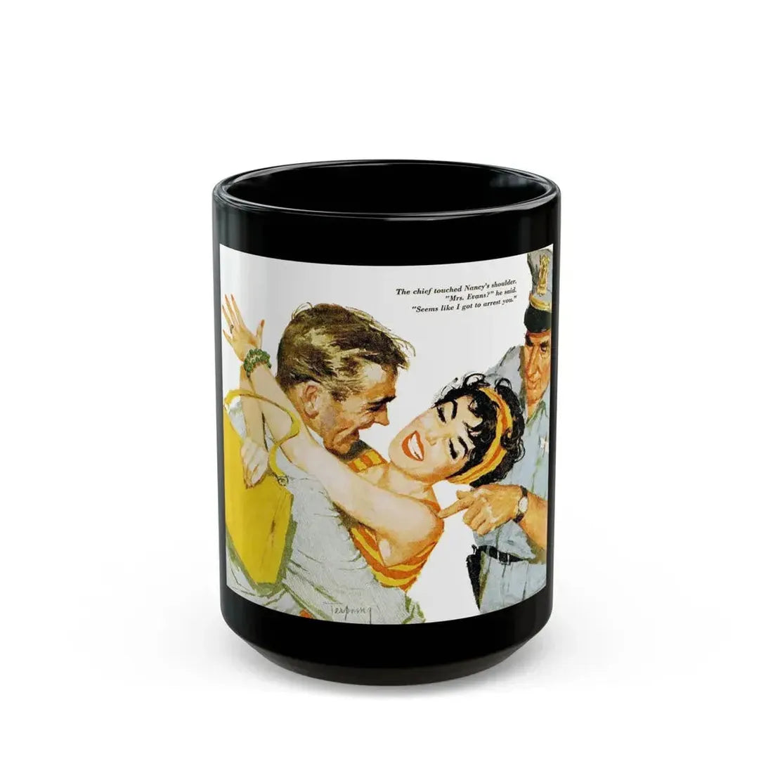 Emergency Message, Redbook, September 1958 - Black Coffee Mug 15oz - Go Mug Yourself