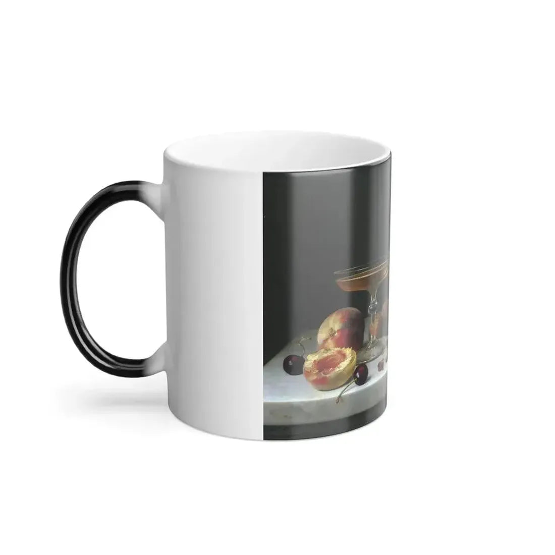 Emilie Preyer (1849-1930) Still Life with Summer Fruits and Champagne - Oil on Canvas 1875 - Color Changing Mug 11oz - Go Mug Yourself