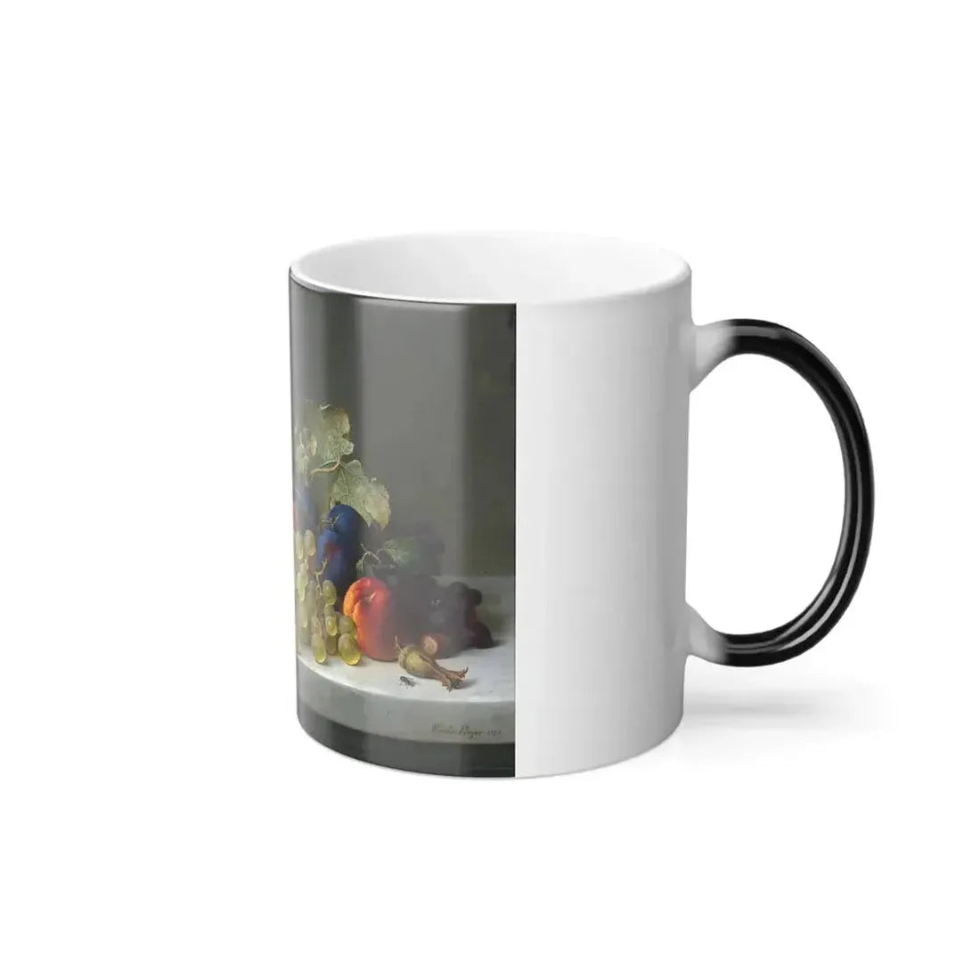 Emilie Preyer (1849-1930) Still Life with Summer Fruits and Champagne - Oil on Canvas 1875 - Color Changing Mug 11oz - Go Mug Yourself