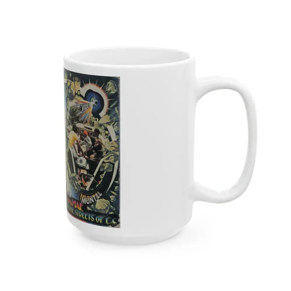 EMMA MAE IN THE STREETS OF LA (VHS COVER) - White Coffee Mug - Go Mug Yourself