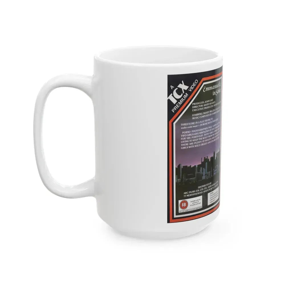 EMMANUELLE IN SOHO (VHS COVER) - White Coffee Mug - Go Mug Yourself