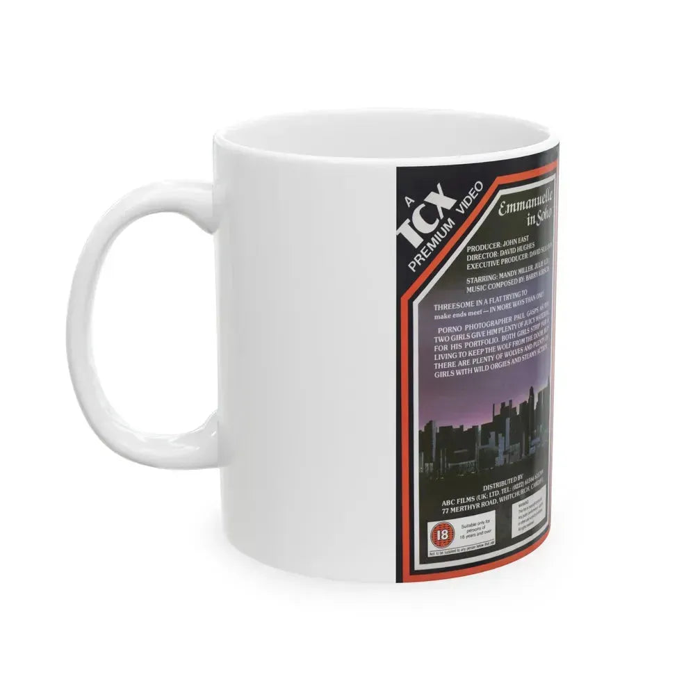 EMMANUELLE IN SOHO (VHS COVER) - White Coffee Mug - Go Mug Yourself