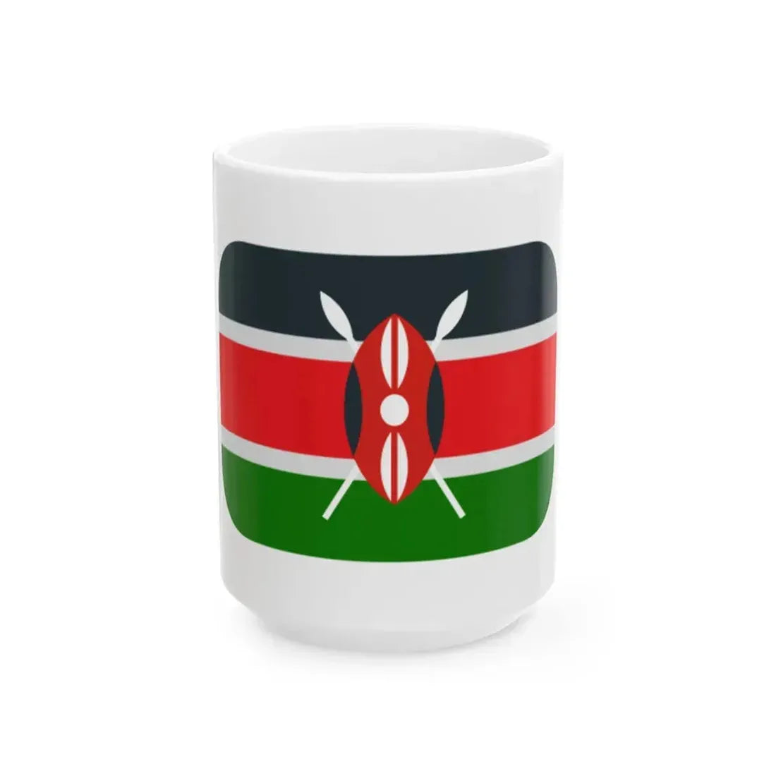 Emojione 1F1F0-1F1EA (Kenya) White Coffee Mug 15oz - Go Mug Yourself