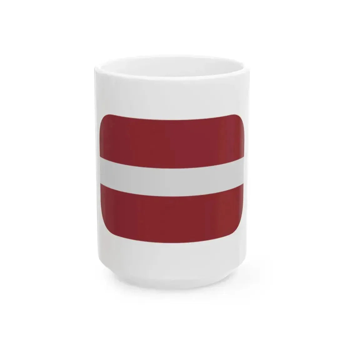 Emojione 1F1F1-1F1FB (Latvia) White Coffee Mug 15oz - Go Mug Yourself