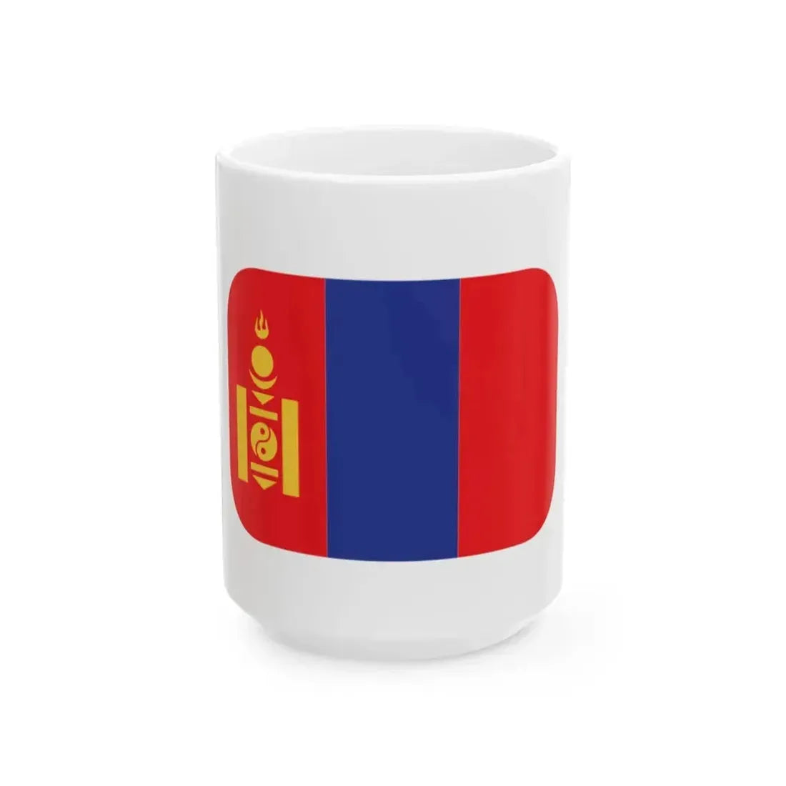Emojione 1F1F2-1F1F3 (Mongolia) White Coffee Mug 15oz - Go Mug Yourself