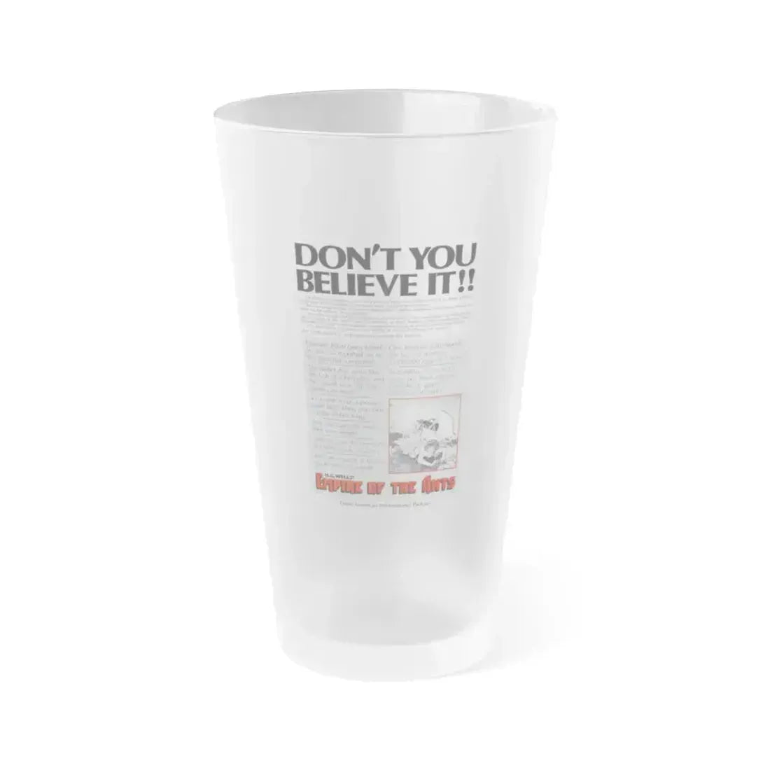 EMPIRE OF THE ANTS (TEASER) 1977 Movie Poster - Frosted Pint Glass 16oz 16oz Frosted - Go Mug Yourself