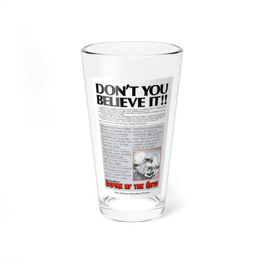 EMPIRE OF THE ANTS (TEASER) 1977 Movie Poster - Pint Glass 16oz 16oz - Go Mug Yourself
