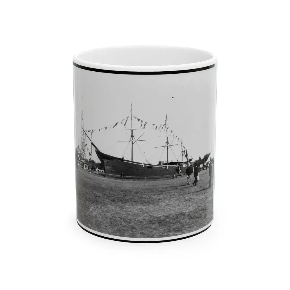 Encampment Of The G.A.R. In Washington, D.C., With Replica Of Ship (U.S. Civil War) White Coffee Mug 11oz - Go Mug Yourself