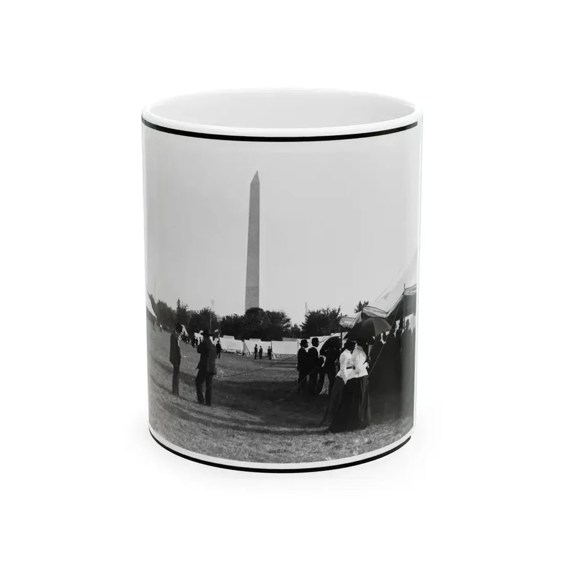Encampment Of The G.A.R. In Washington, D.C. With Washington Monument In Background (U.S. Civil War) White Coffee Mug 11oz - Go Mug Yourself