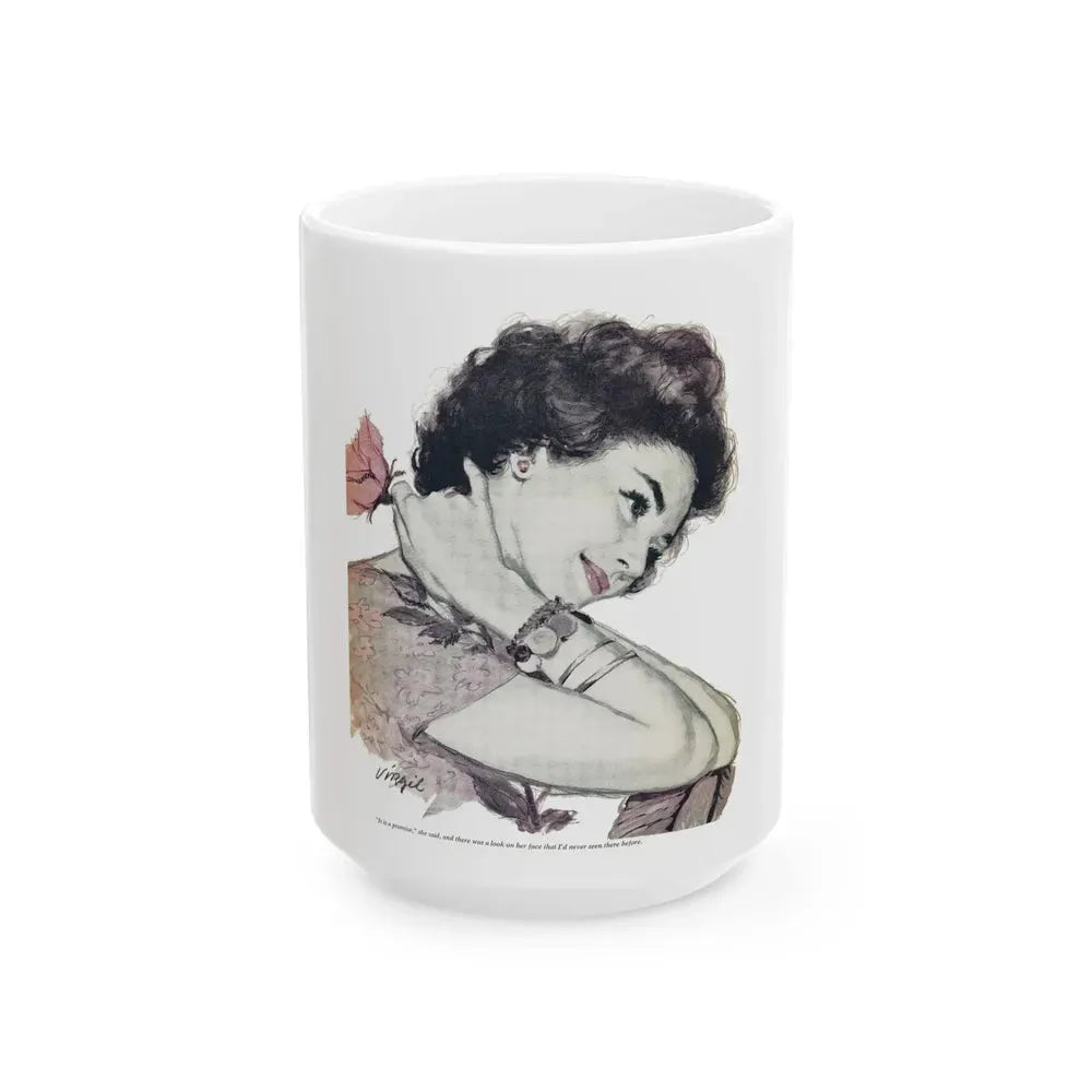 Enchanted Interlude, Woman's Day, September 1959 - White Coffee Mug 15oz - Go Mug Yourself
