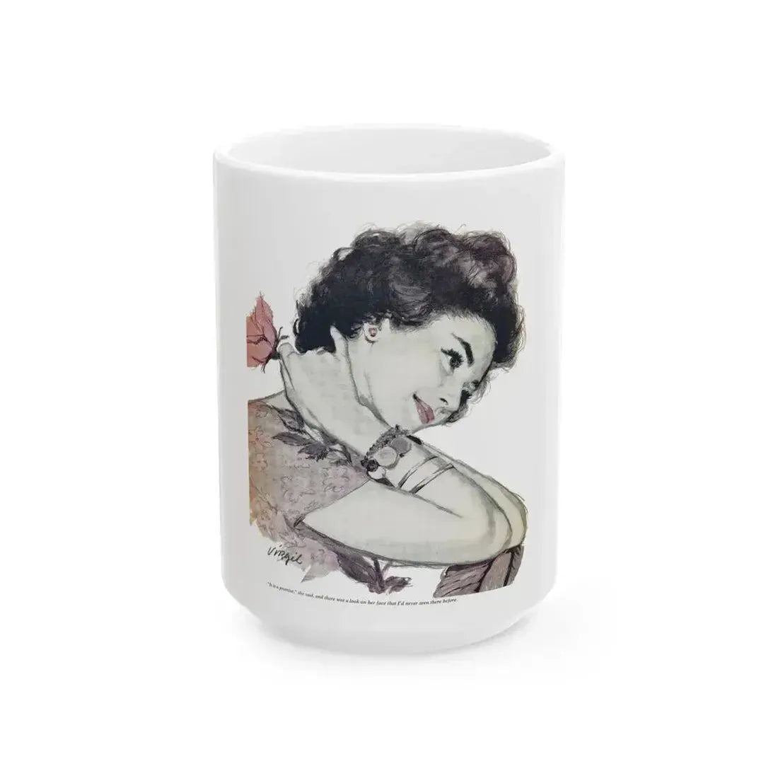 Enchanted Interlude, Woman's Day, September 1959 - White Coffee Mug 15oz - Go Mug Yourself