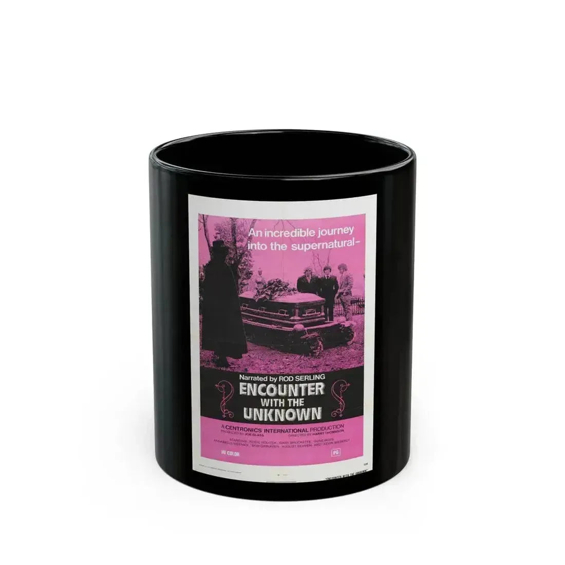 ENCOUNTER WITH THE UNKNOWN 1972 Movie Poster - Black Coffee Mug 11oz - Go Mug Yourself