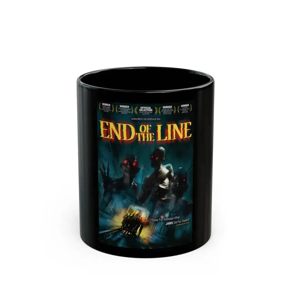 END OF THE LINE 1987 Movie Poster - Black Coffee Mug 11oz - Go Mug Yourself