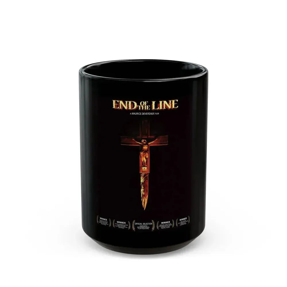 END OF THE LINE (2) 1987 Movie Poster - Black Coffee Mug 15oz - Go Mug Yourself