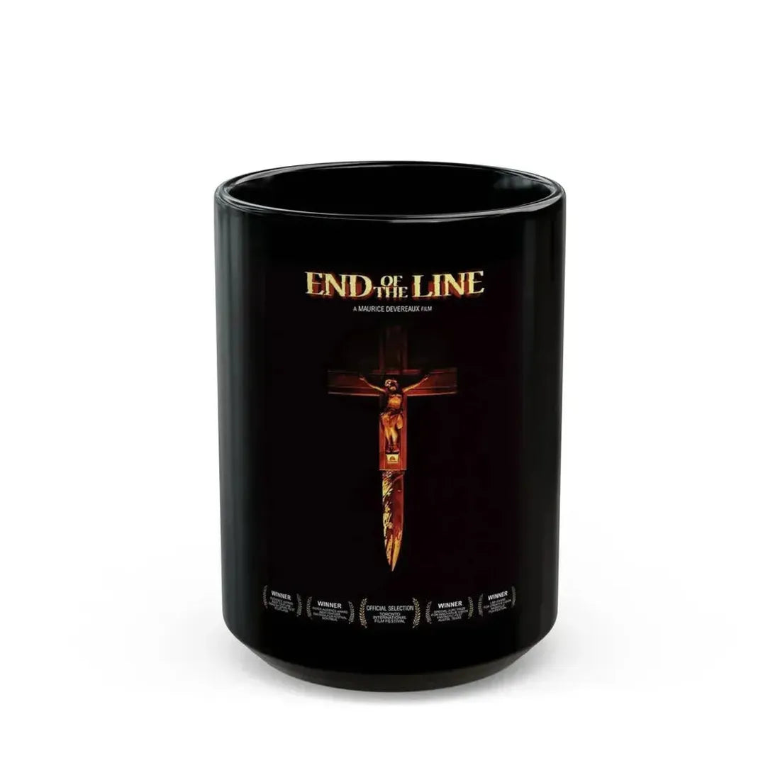END OF THE LINE (2) 1987 Movie Poster - Black Coffee Mug 15oz - Go Mug Yourself
