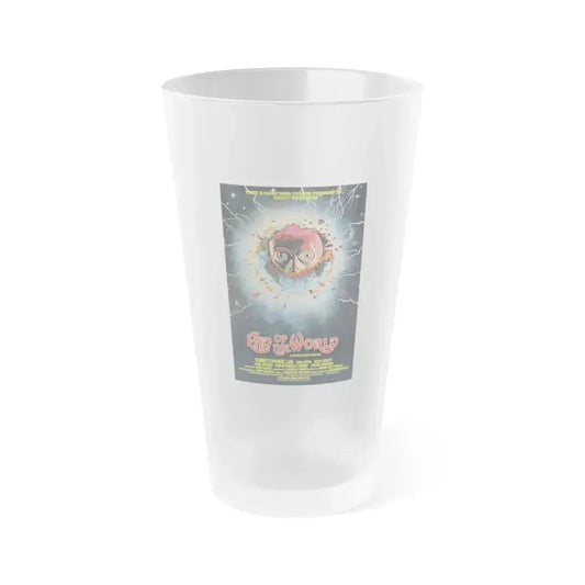END OF THE WORLD 1977 Movie Poster - Frosted Pint Glass 16oz 16oz Frosted - Go Mug Yourself