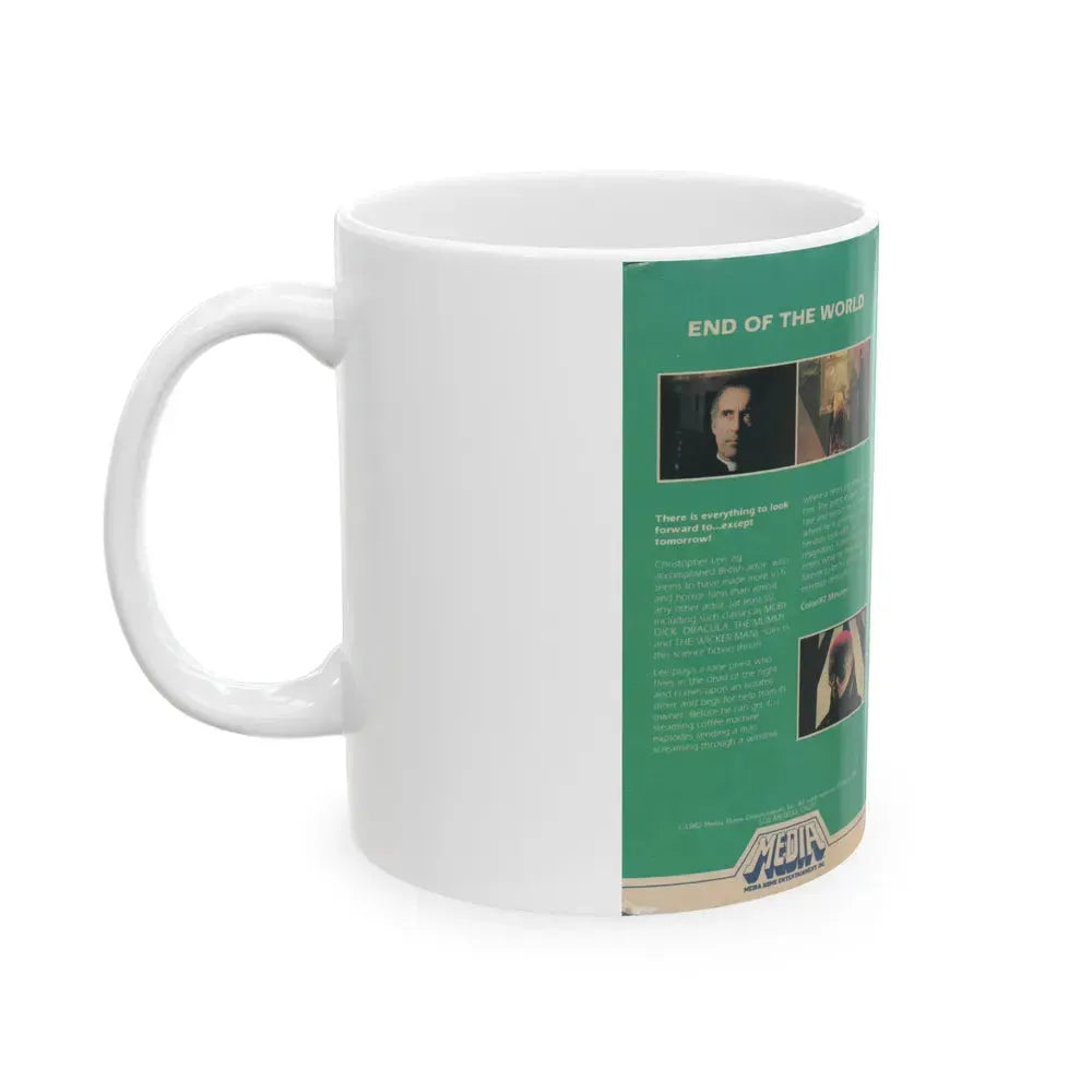 END OF THE WORLD (VHS COVER) - White Coffee Mug - Go Mug Yourself