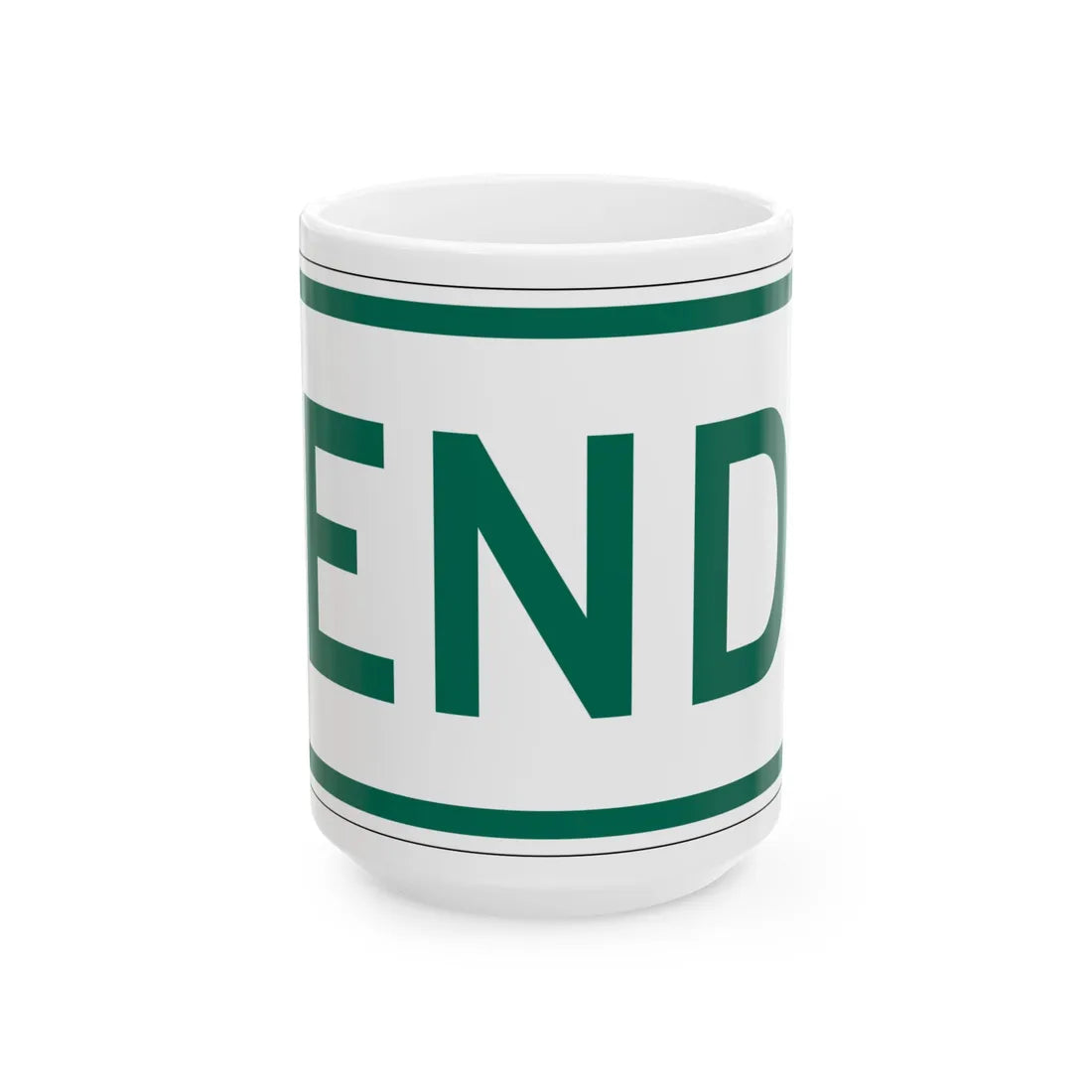 End plate Vermont (Vermont) (Road Sign) White Coffee Mug 15oz - Go Mug Yourself