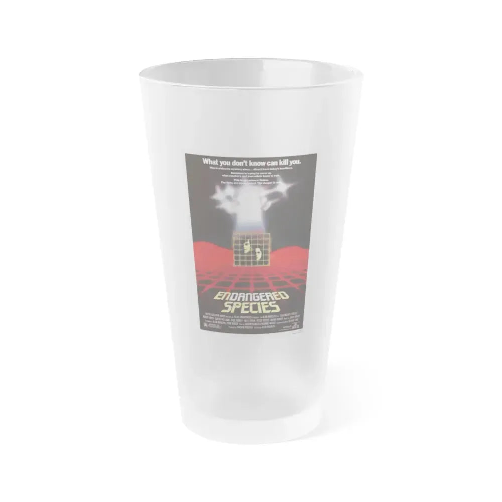ENDANGERED SPECIES 1982 Movie Poster - Frosted Pint Glass 16oz 16oz Frosted - Go Mug Yourself