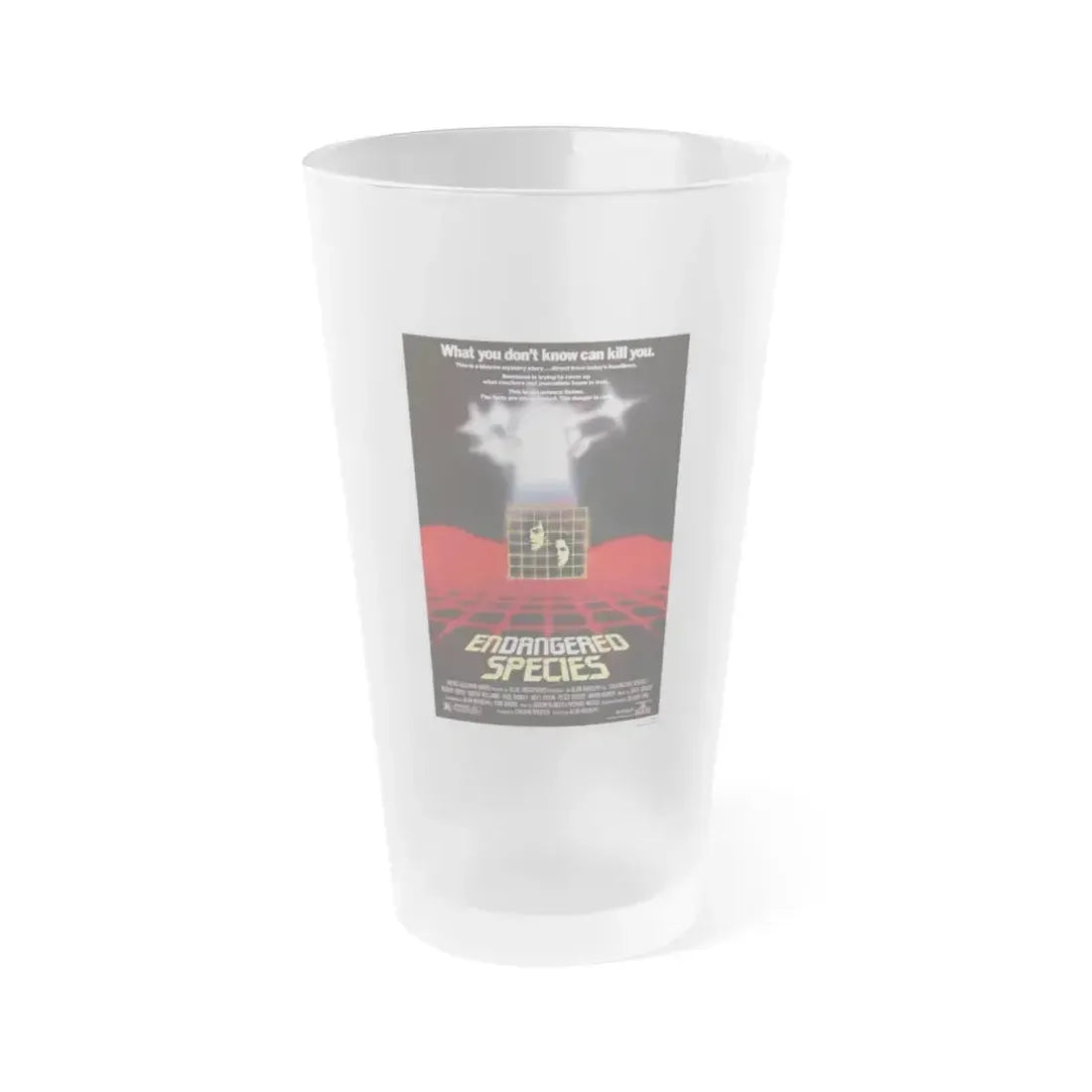 ENDANGERED SPECIES 1982 Movie Poster - Frosted Pint Glass 16oz 16oz Frosted - Go Mug Yourself
