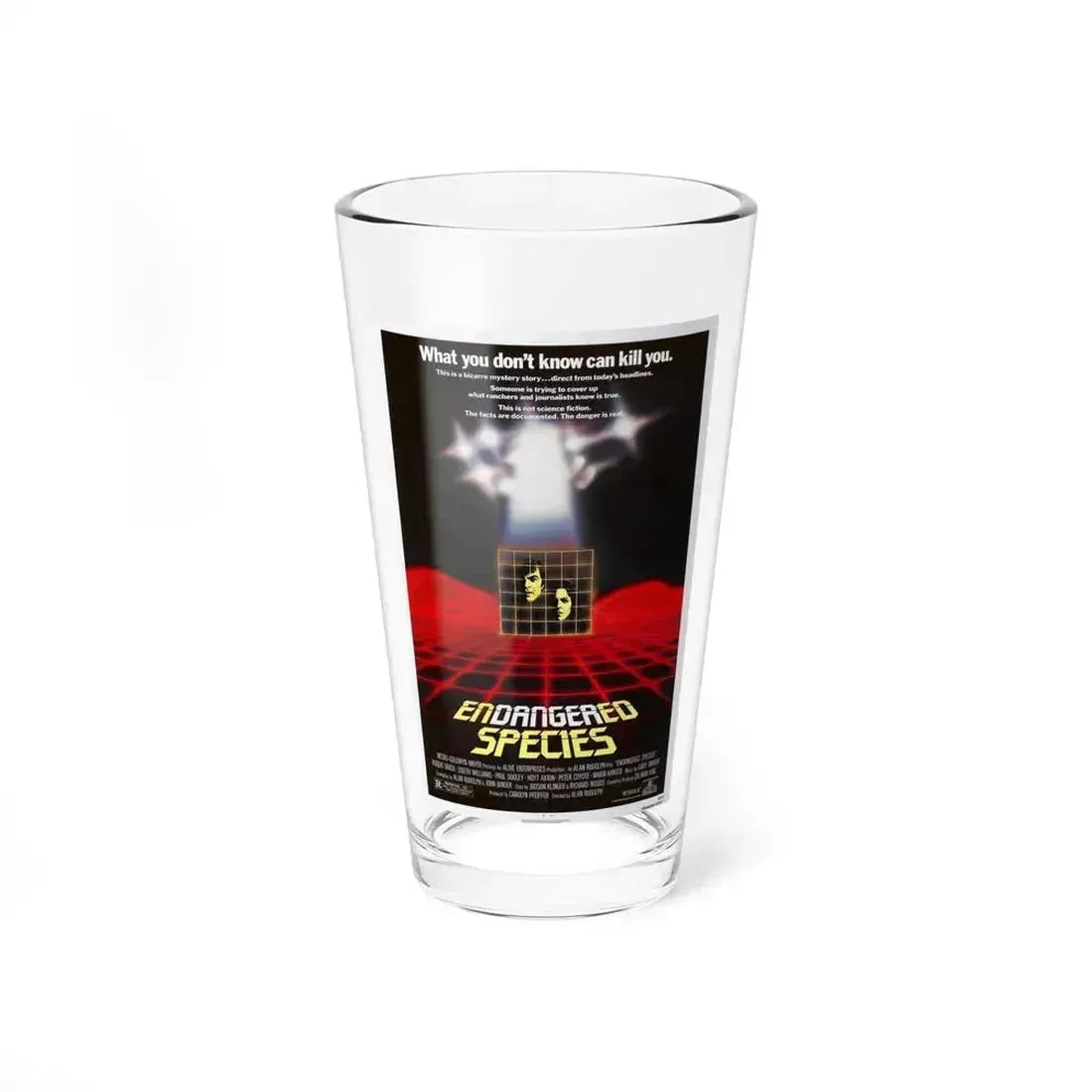 ENDANGERED SPECIES 1982 Movie Poster - Pint Glass 16oz 16oz - Go Mug Yourself