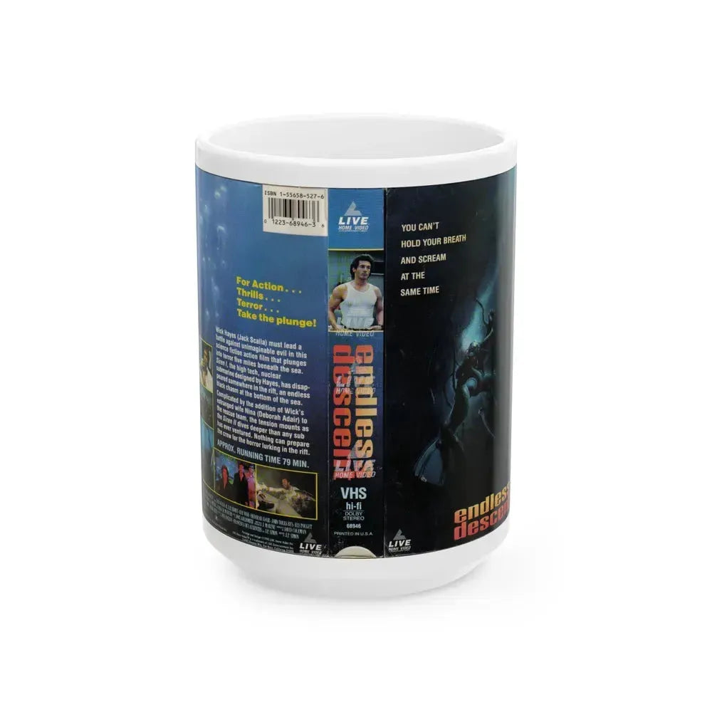 ENDLESS DESCENT (VHS COVER) - White Coffee Mug 15oz - Go Mug Yourself