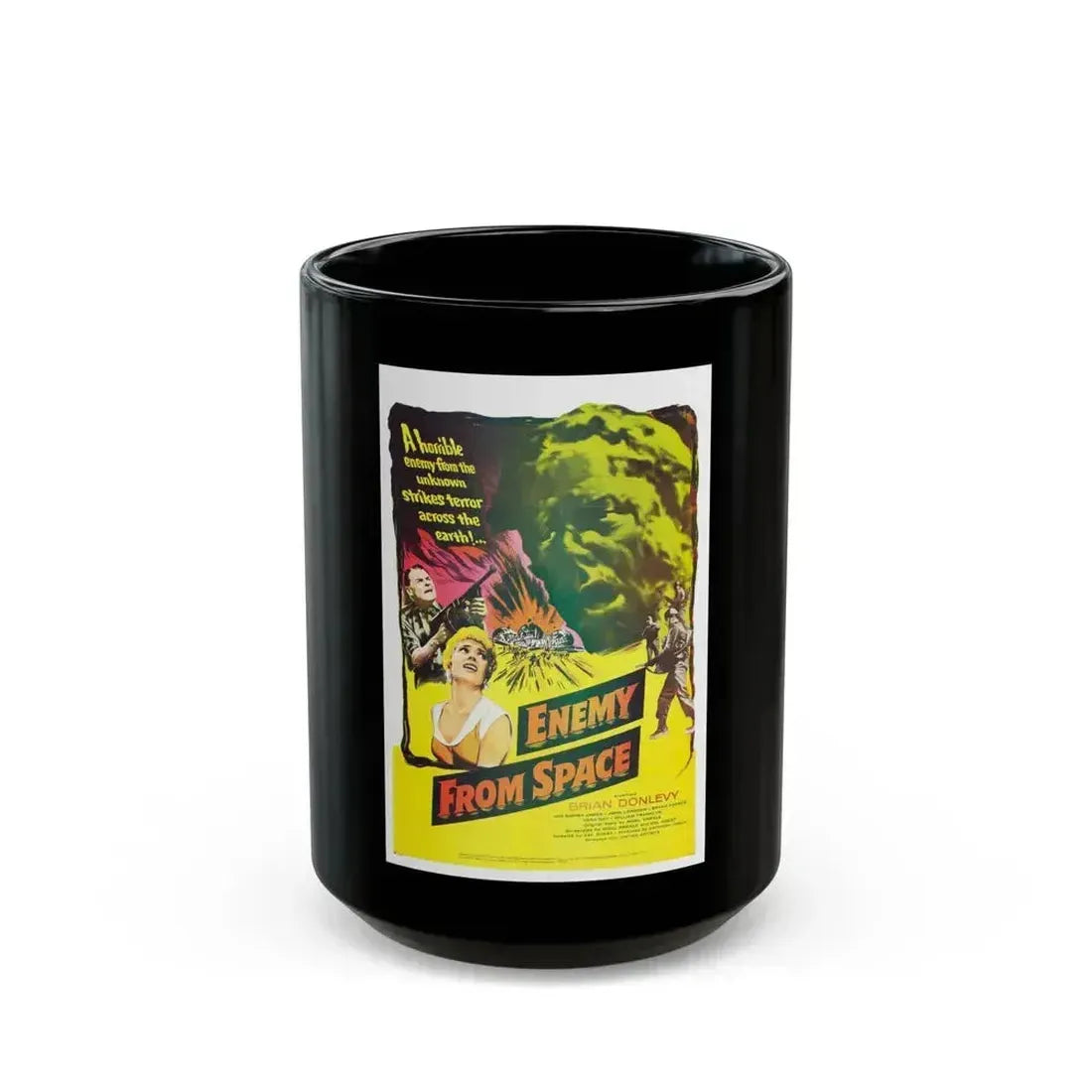 ENEMY FROM SPACE (QUATERMASS 2) 1957 Movie Poster - Black Coffee Mug 15oz - Go Mug Yourself