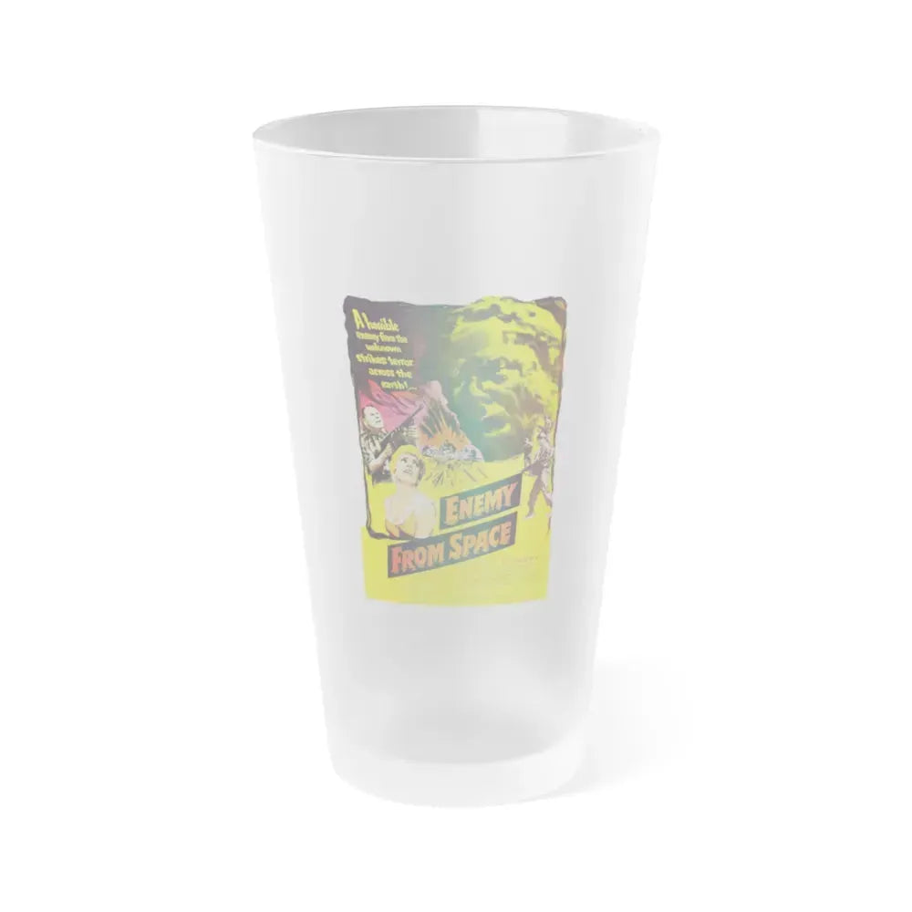 ENEMY FROM SPACE (QUATERMASS 2) 1957 Movie Poster - Frosted Pint Glass 16oz 16oz Frosted - Go Mug Yourself