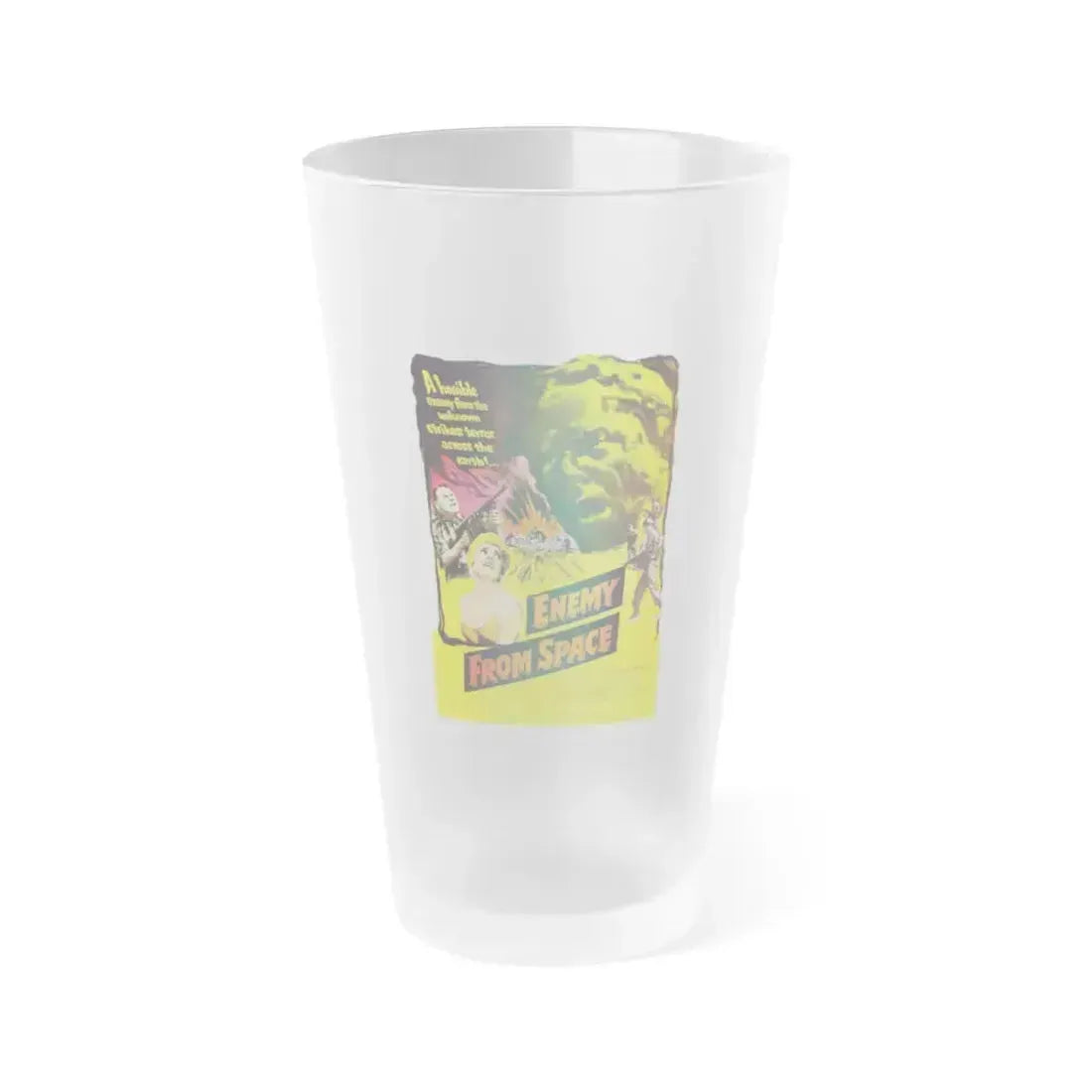ENEMY FROM SPACE (QUATERMASS 2) 1957 Movie Poster - Frosted Pint Glass 16oz 16oz Frosted - Go Mug Yourself