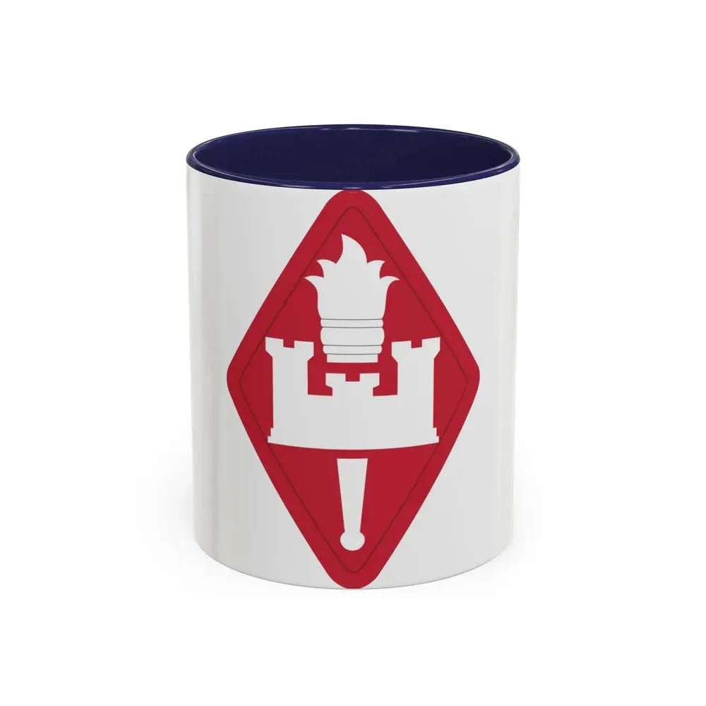 Engineer Center and Fort Leonard Wood and School (U.S. Army) Accent Coffee Mug 11oz Navy - Go Mug Yourself