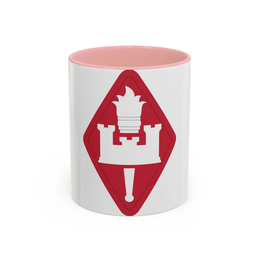 Engineer Center and Fort Leonard Wood and School (U.S. Army) Accent Coffee Mug 11oz Pink - Go Mug Yourself