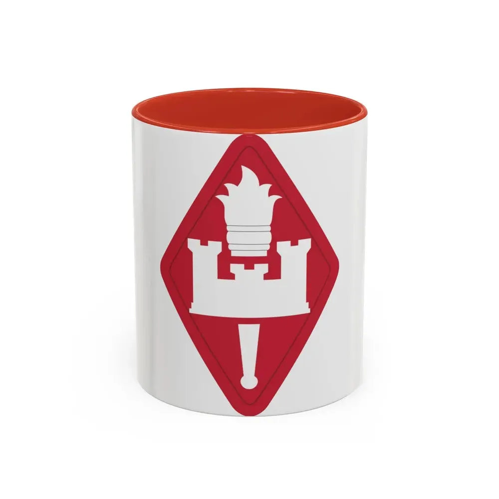 Engineer Center and Fort Leonard Wood and School (U.S. Army) Accent Coffee Mug 11oz Red - Go Mug Yourself