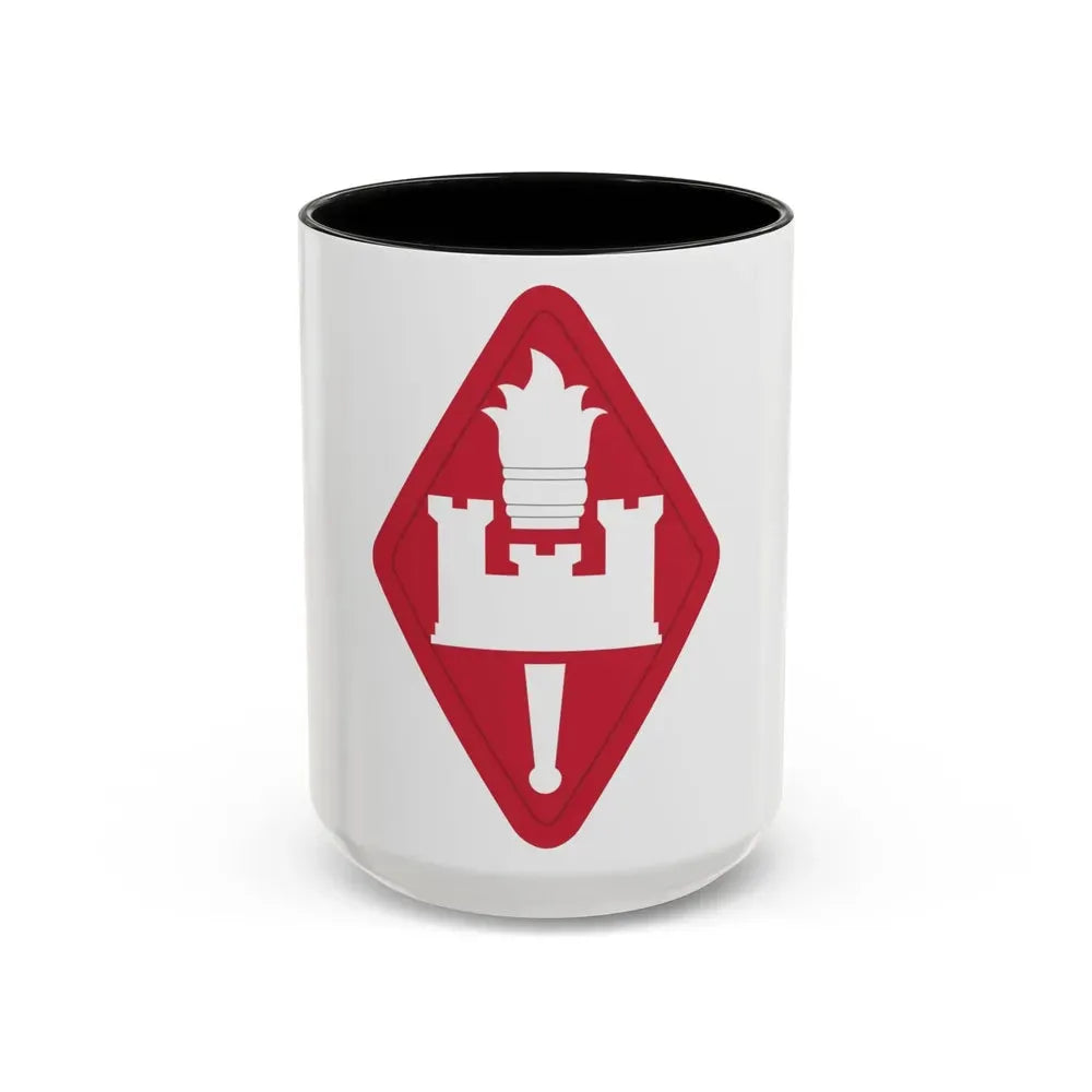 Engineer Center and Fort Leonard Wood and School (U.S. Army) Accent Coffee Mug 15oz Black - Go Mug Yourself