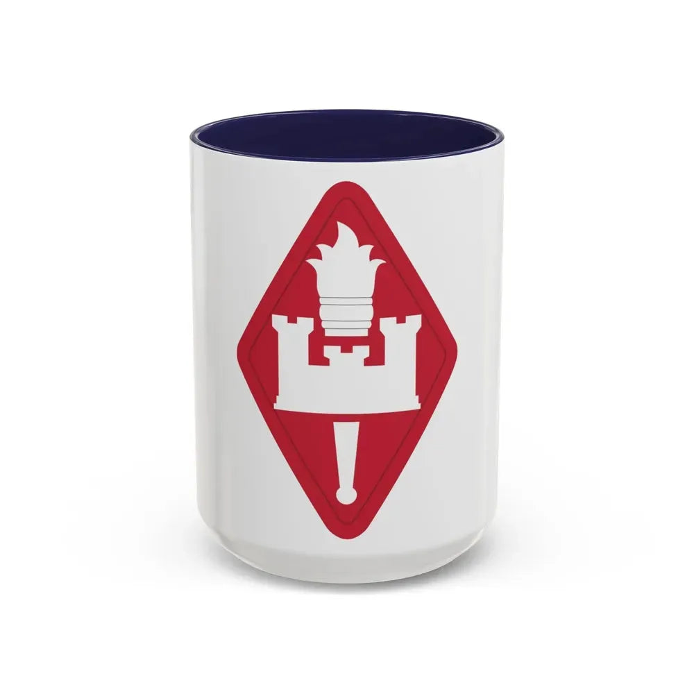Engineer Center and Fort Leonard Wood and School (U.S. Army) Accent Coffee Mug 15oz Navy - Go Mug Yourself