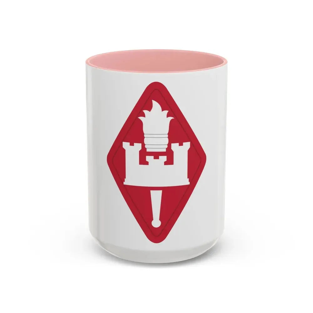 Engineer Center and Fort Leonard Wood and School (U.S. Army) Accent Coffee Mug 15oz Pink - Go Mug Yourself