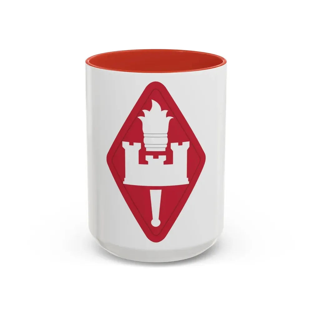 Engineer Center and Fort Leonard Wood and School (U.S. Army) Accent Coffee Mug 15oz Red - Go Mug Yourself
