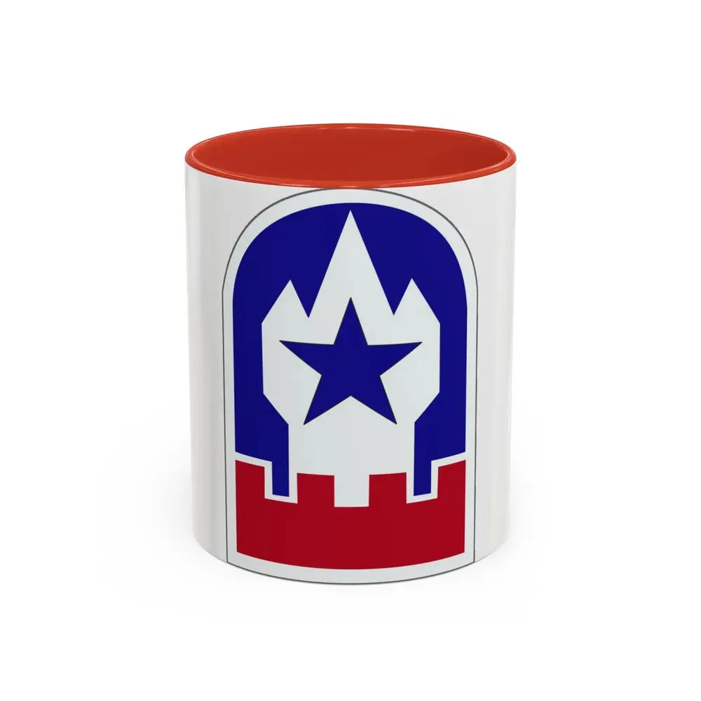 Engineer Command Europe (U.S. Army) Accent Coffee Mug 11oz Red - Go Mug Yourself