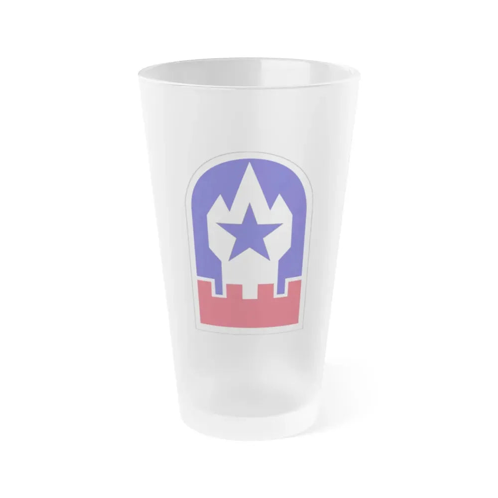 Engineer Command Europe (U.S. Army) Frosted Pint Glass 16oz Default Title - Go Mug Yourself