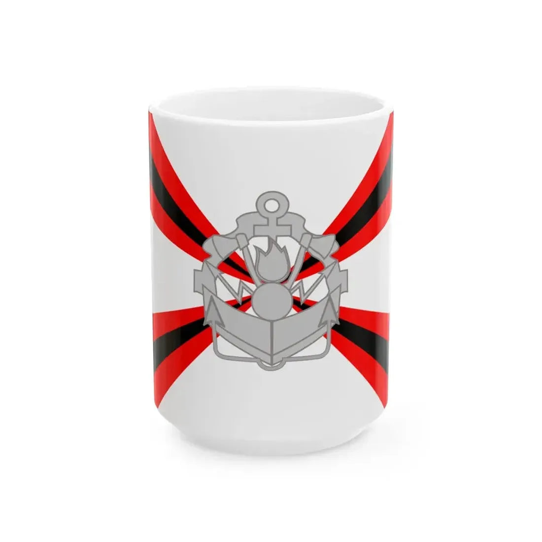 Engineer forces flag (Russia) White Coffee Mug 15oz - Go Mug Yourself