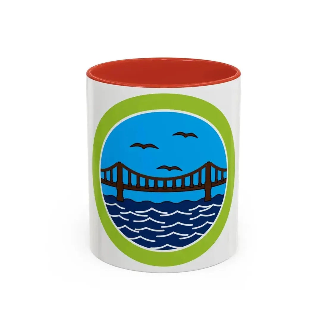 Engineering (Boy Scout Merit Badge) Accent Coffee Mug 11oz Red - Go Mug Yourself
