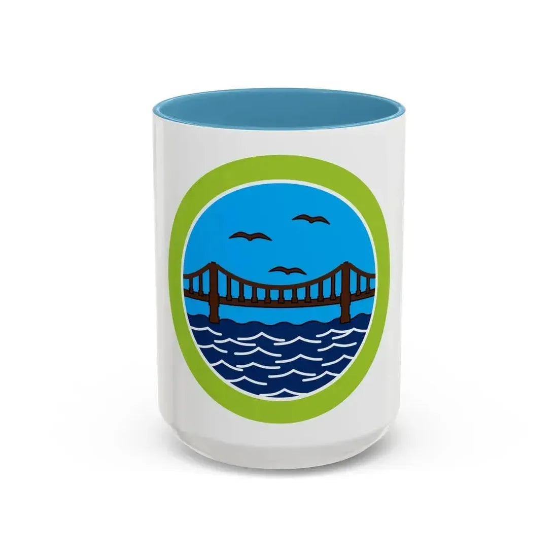 Engineering (Boy Scout Merit Badge) Accent Coffee Mug 15oz Light Blue - Go Mug Yourself