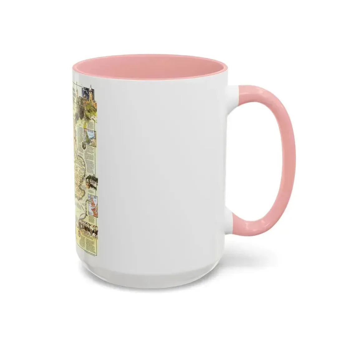 England - Medieval (1979) (Map) Accent Coffee Mug - Go Mug Yourself